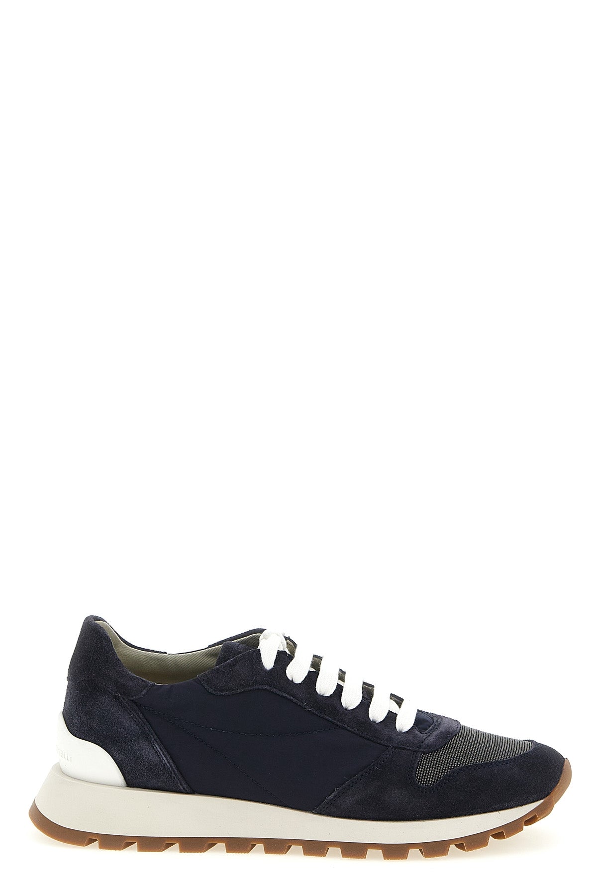 BRUNELLO CUCINELLI 37 active sneakers in tone-on-tone techno and suede fabric