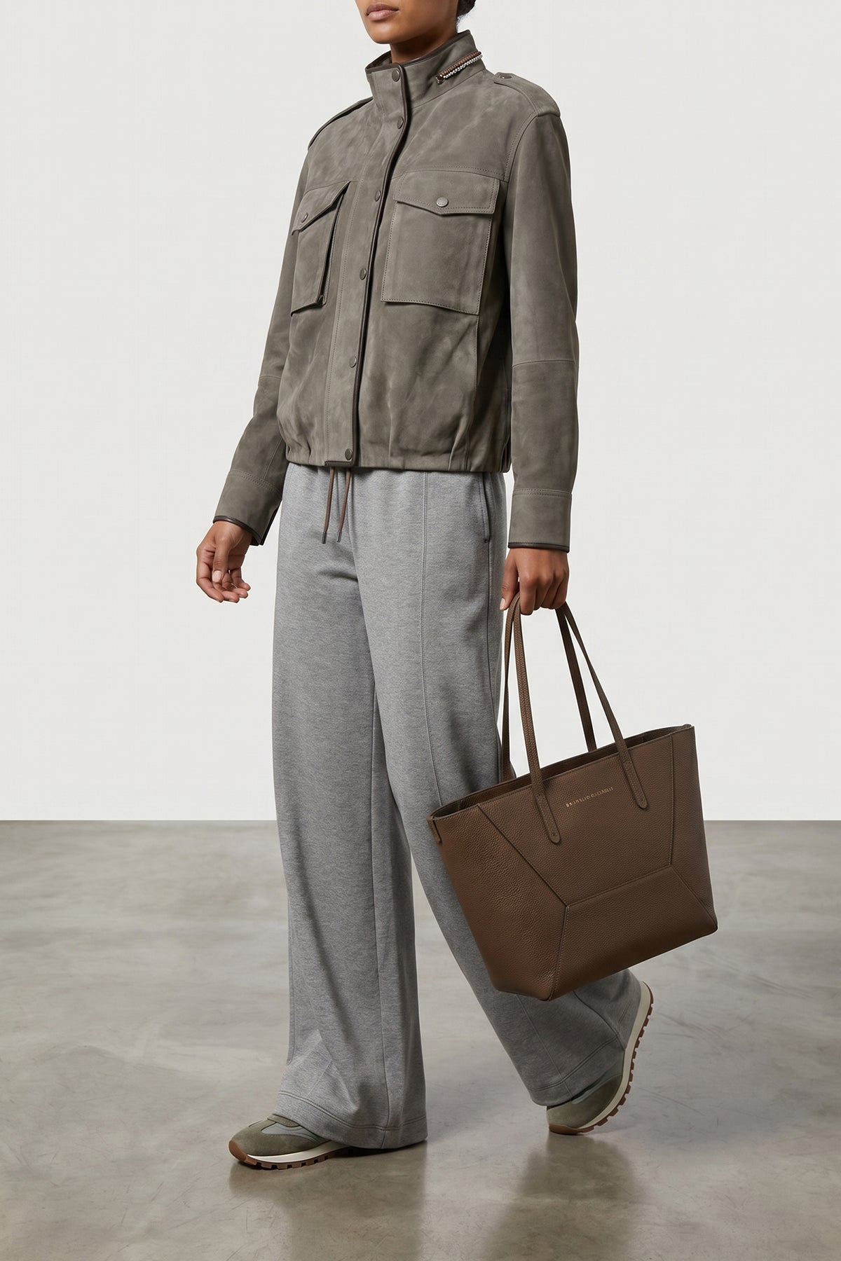 BRUNELLO CUCINELLI 36.5 runners sneakers in techno fabric
