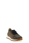 active sneakers in tone-on-tone techno and suede fabric