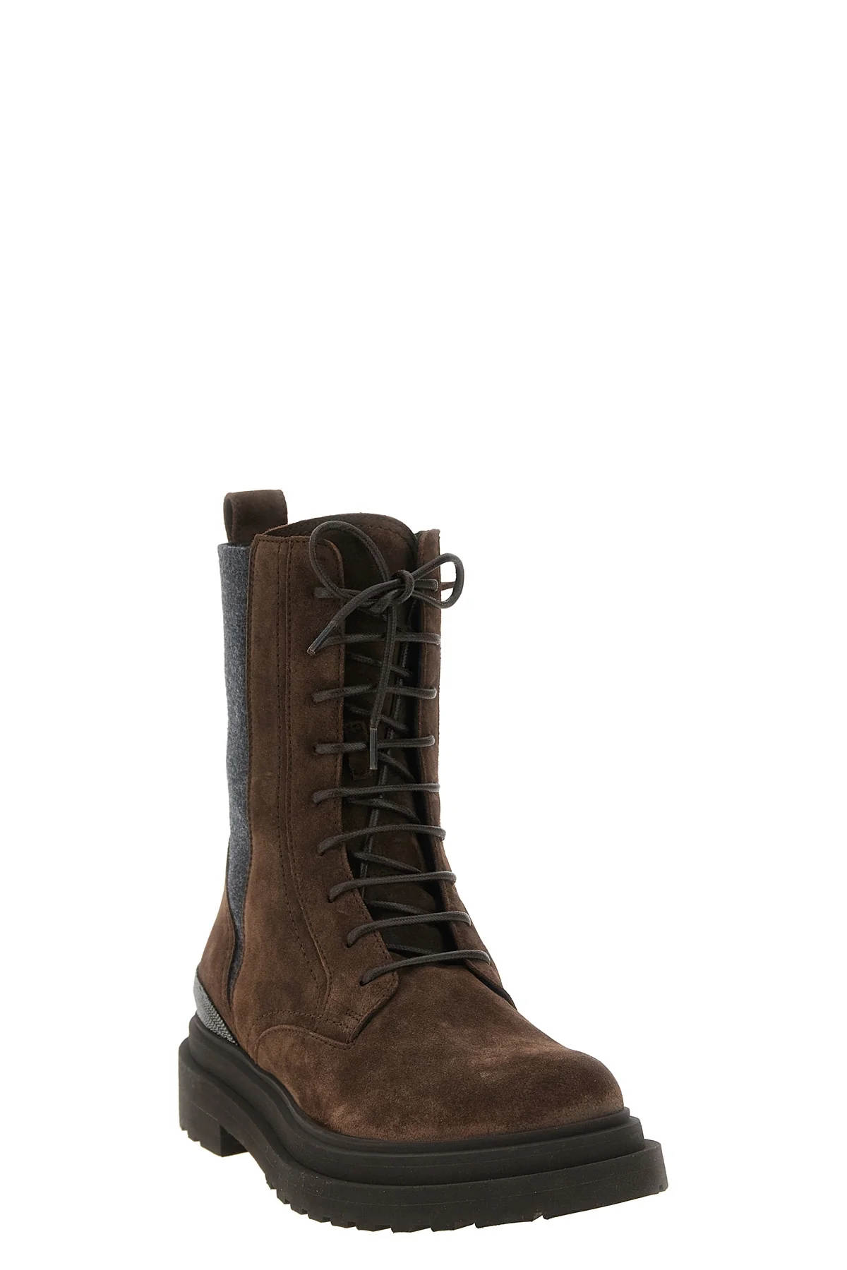 BRUNELLO CUCINELLI 36 brunello cucinelli fine suede ankle boots redefine the codes of structured footw