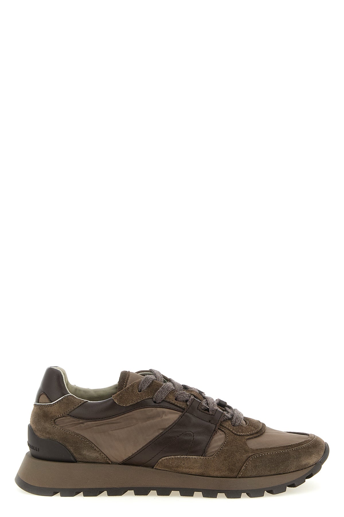 BRUNELLO CUCINELLI 37.5 active sneakers in techno fabric and tone-on-tone suede