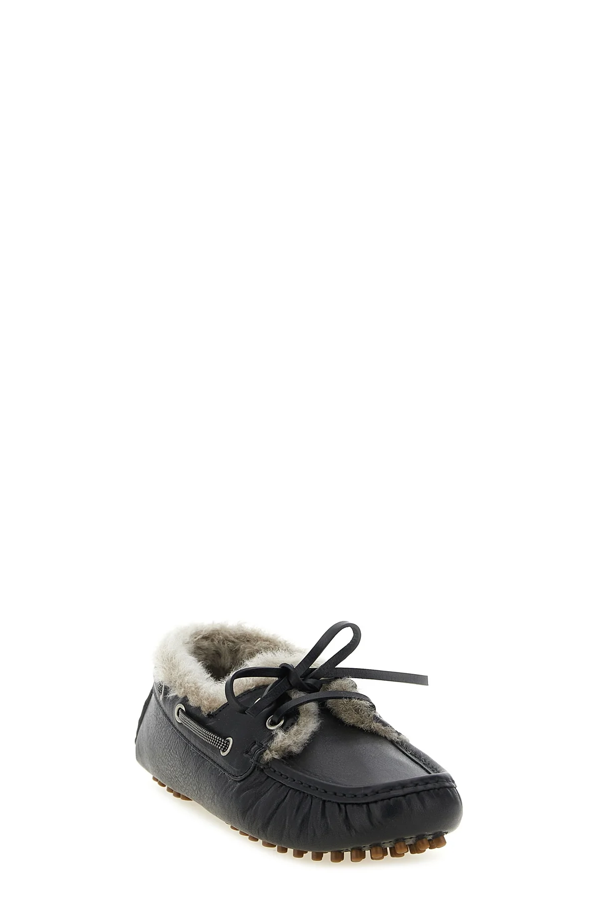 BRUNELLO CUCINELLI 38 the brunello cucinelli driver loafers in fine hammered calf leather reinterpret