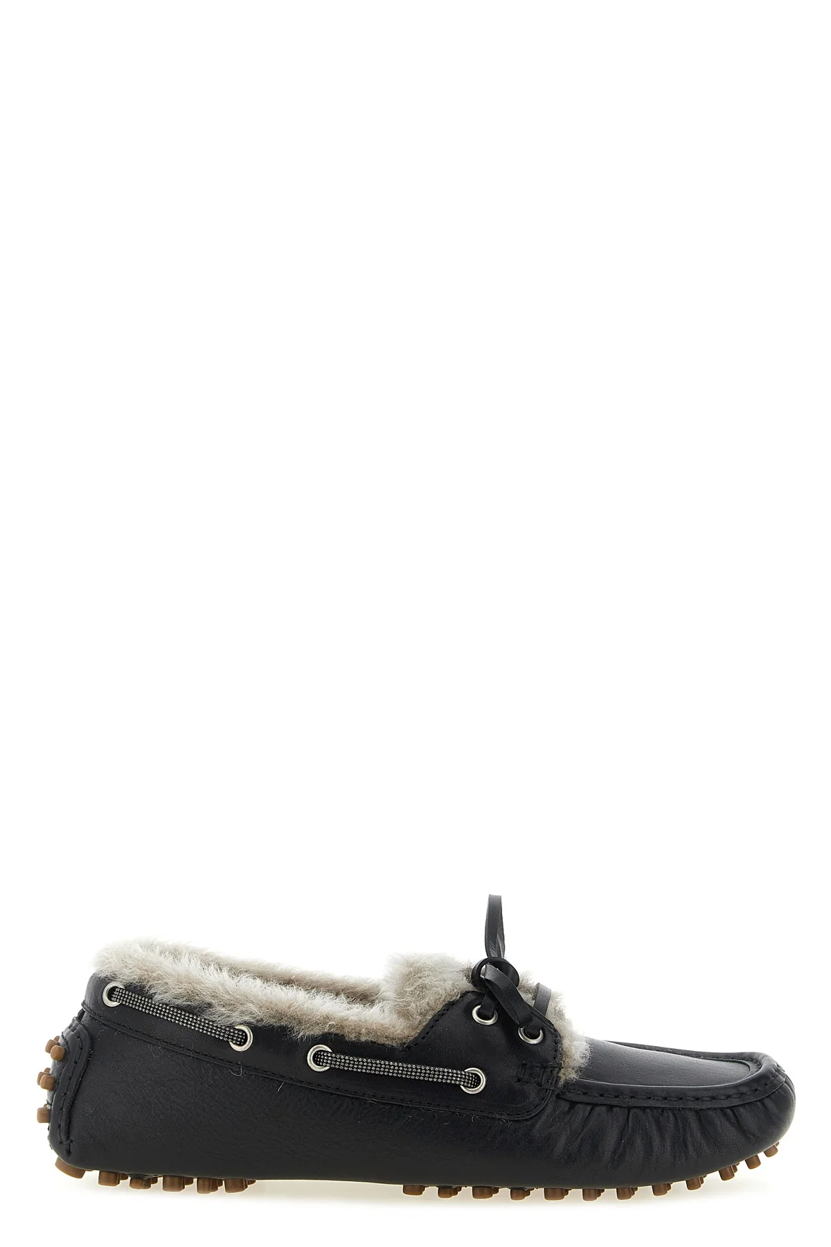 BRUNELLO CUCINELLI 38 the brunello cucinelli driver loafers in fine hammered calf leather reinterpret