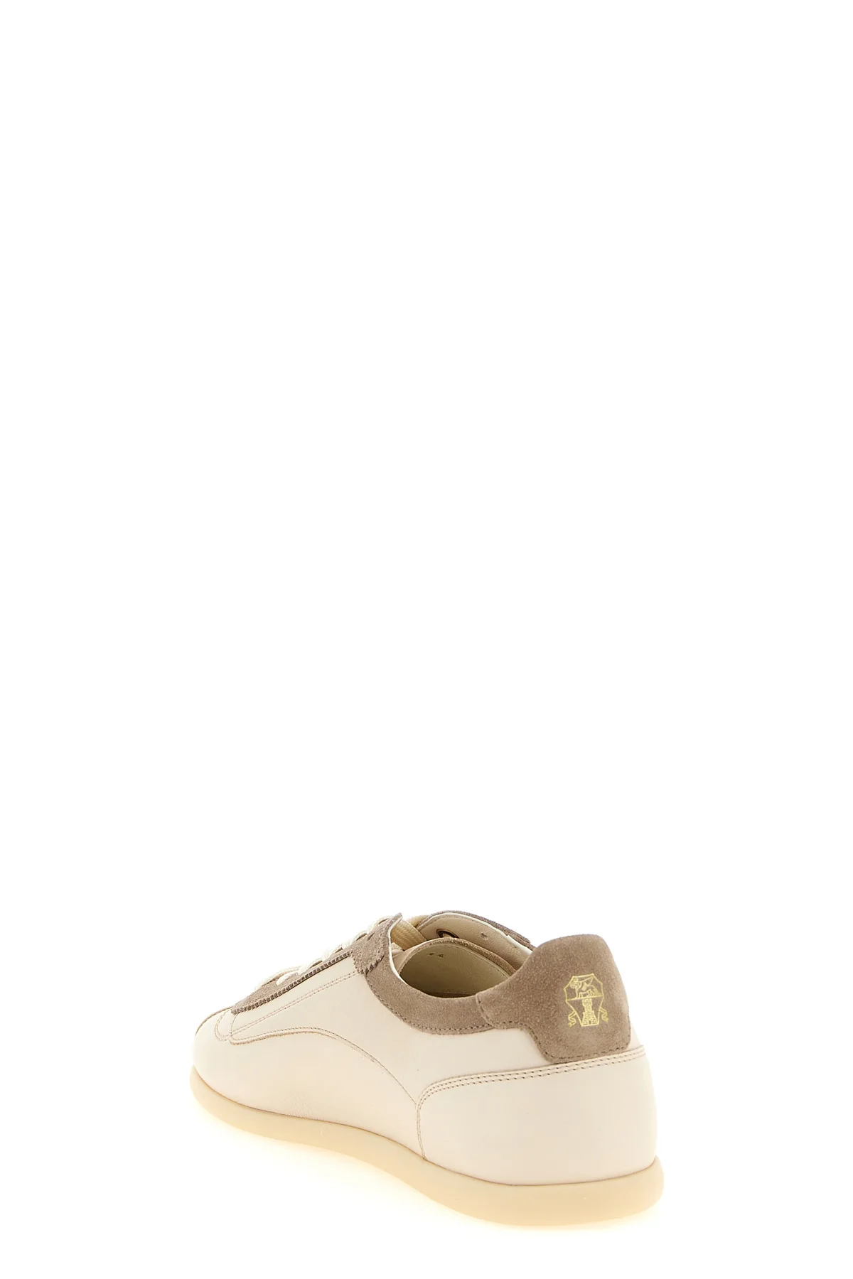 brunello cucinelli low-top sneakers feature a refined interpretation of vintage-
