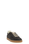 brunello cucinelli sneakers in fine suede feature a retro-inspired tapered silho