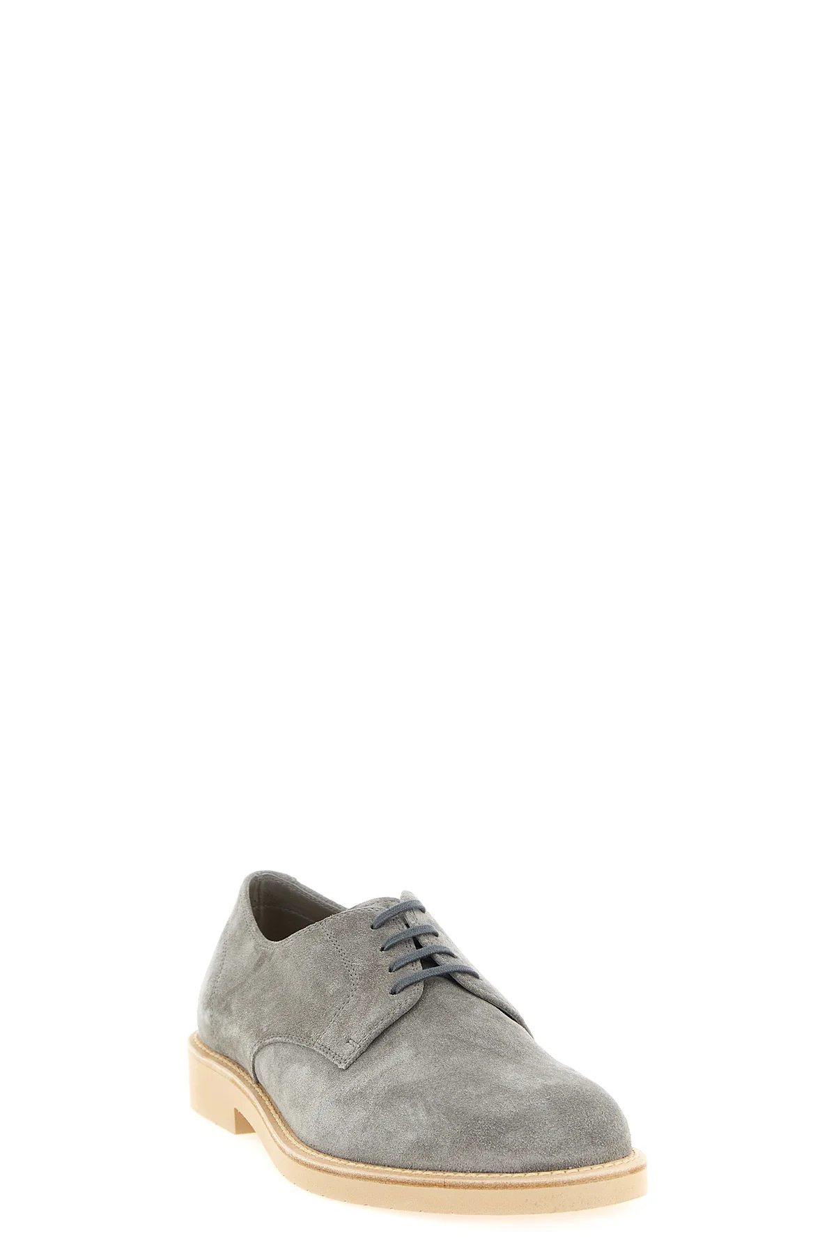 derby light slightly iridescent inverted calf leather lace-up shoes