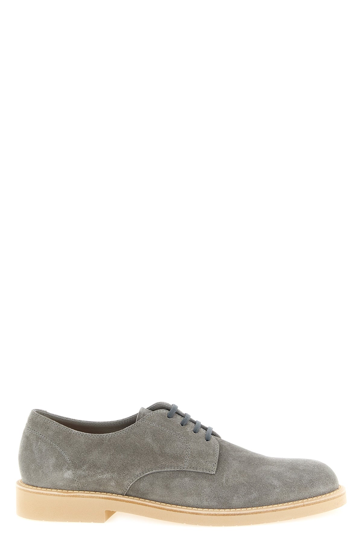 derby light slightly iridescent inverted calf leather lace-up shoes