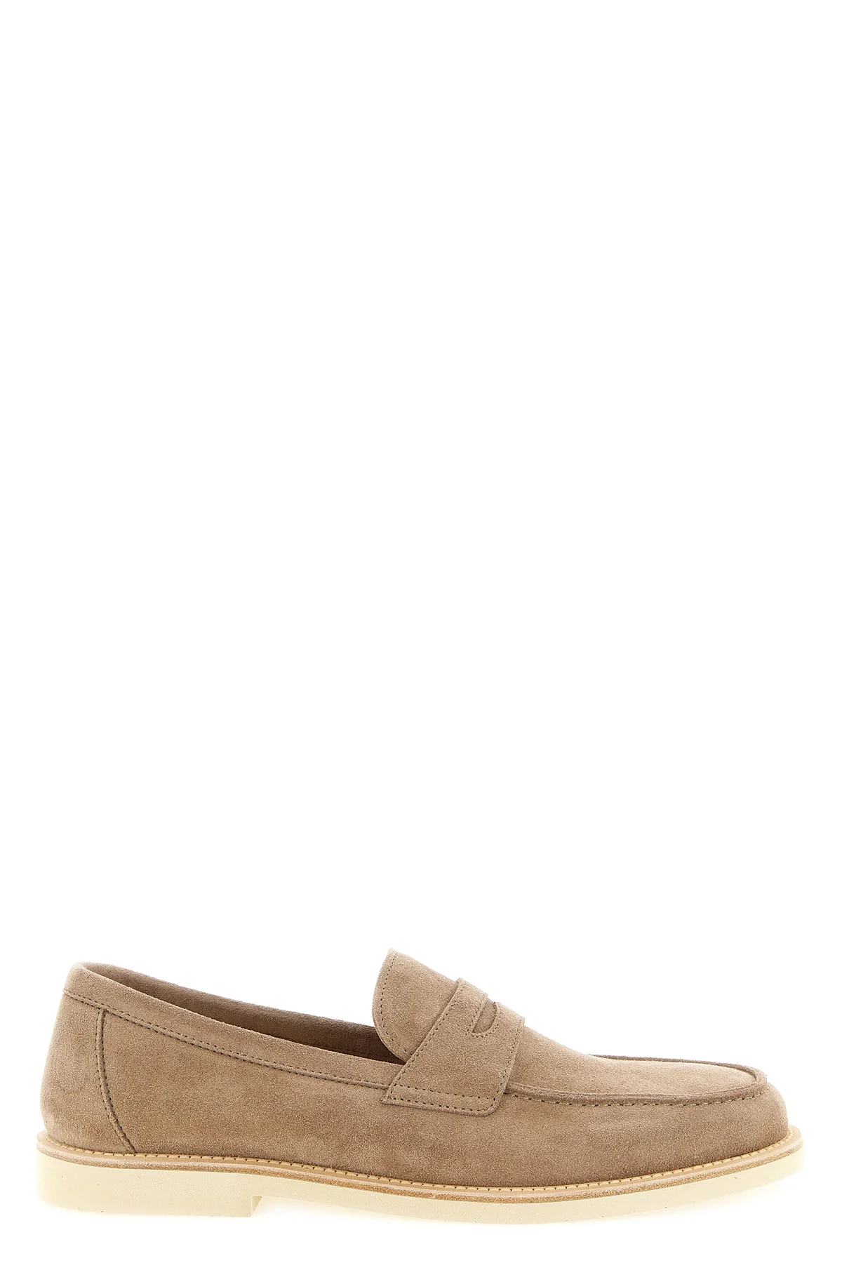 BRUNELLO CUCINELLI 41 penny loafer light suede loafers