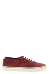 the brunello cucinelli suede-effect inverted calfskin leather sneakers