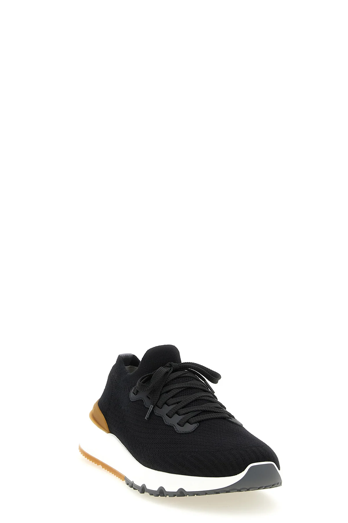 running sock lace-up fabric sneakers