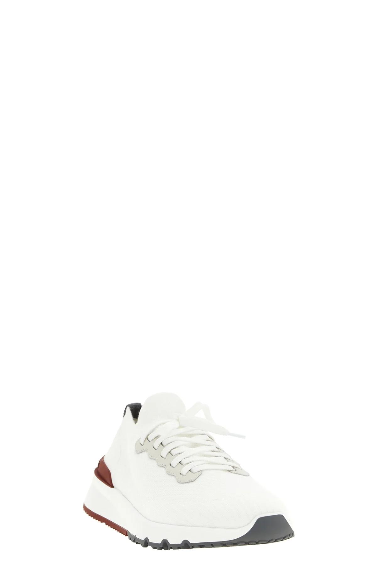 running sock lace-up fabric sneakers