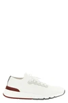running sock lace-up fabric sneakers
