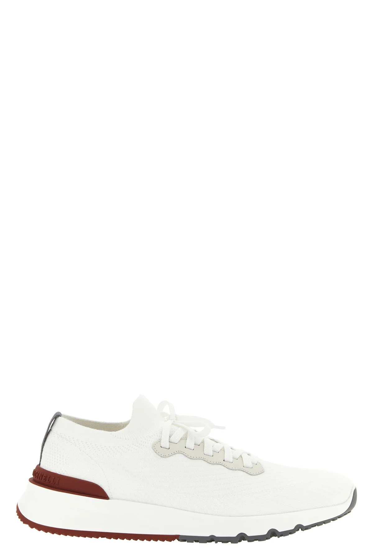 running sock lace-up fabric sneakers
