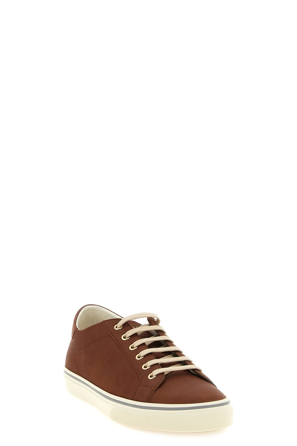 BRUNELLO CUCINELLI 40 brunello cucinelli sneakers in fine brown calf leather