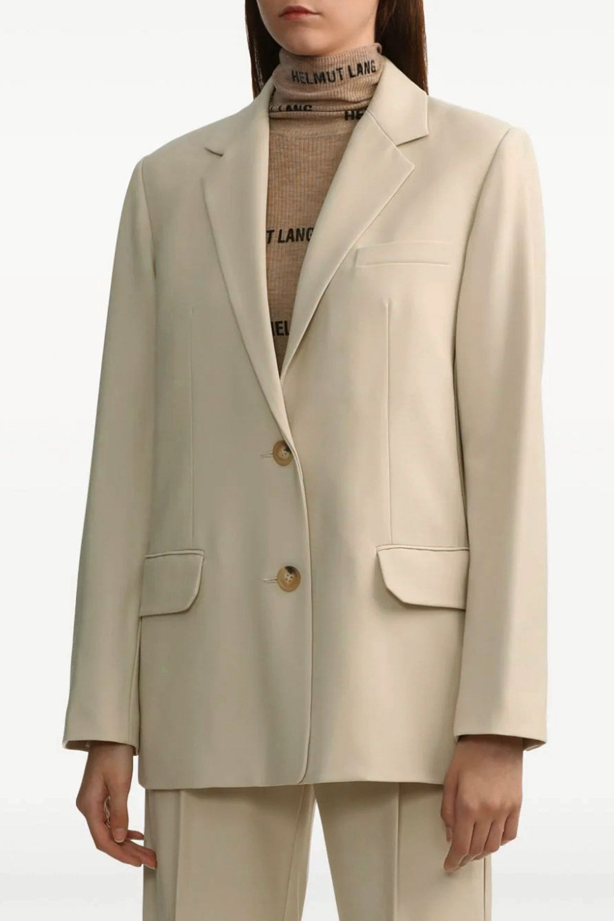 HELMUT LANG 4 single-breasted wool blend blazer