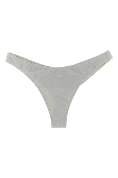 naomi bikini bottoms in crinkle lurex fabric