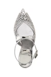 sandalo beiby in pelle laminata e pvc con applicazione strass