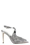 sandalo beiby in pelle laminata e pvc con applicazione strass