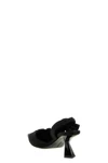 leather and satin slingback