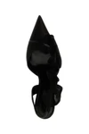 leather and satin slingback