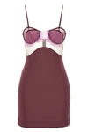 explosive flower bra dress in stretch fabric