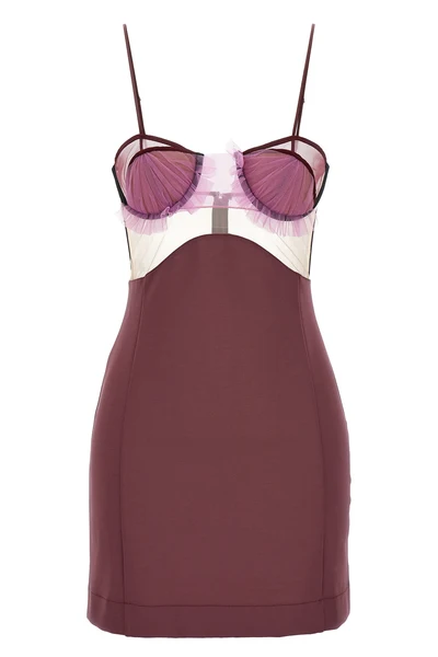 explosive flower bra dress in stretch fabric