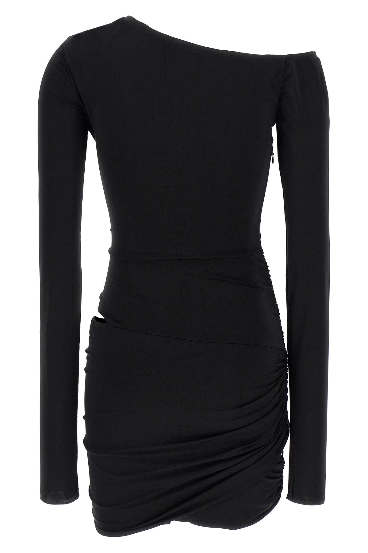 asymmetrical stretch fabric dress
