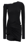 asymmetrical stretch fabric dress