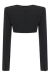 cleo bolero crop blazer in wool blend
