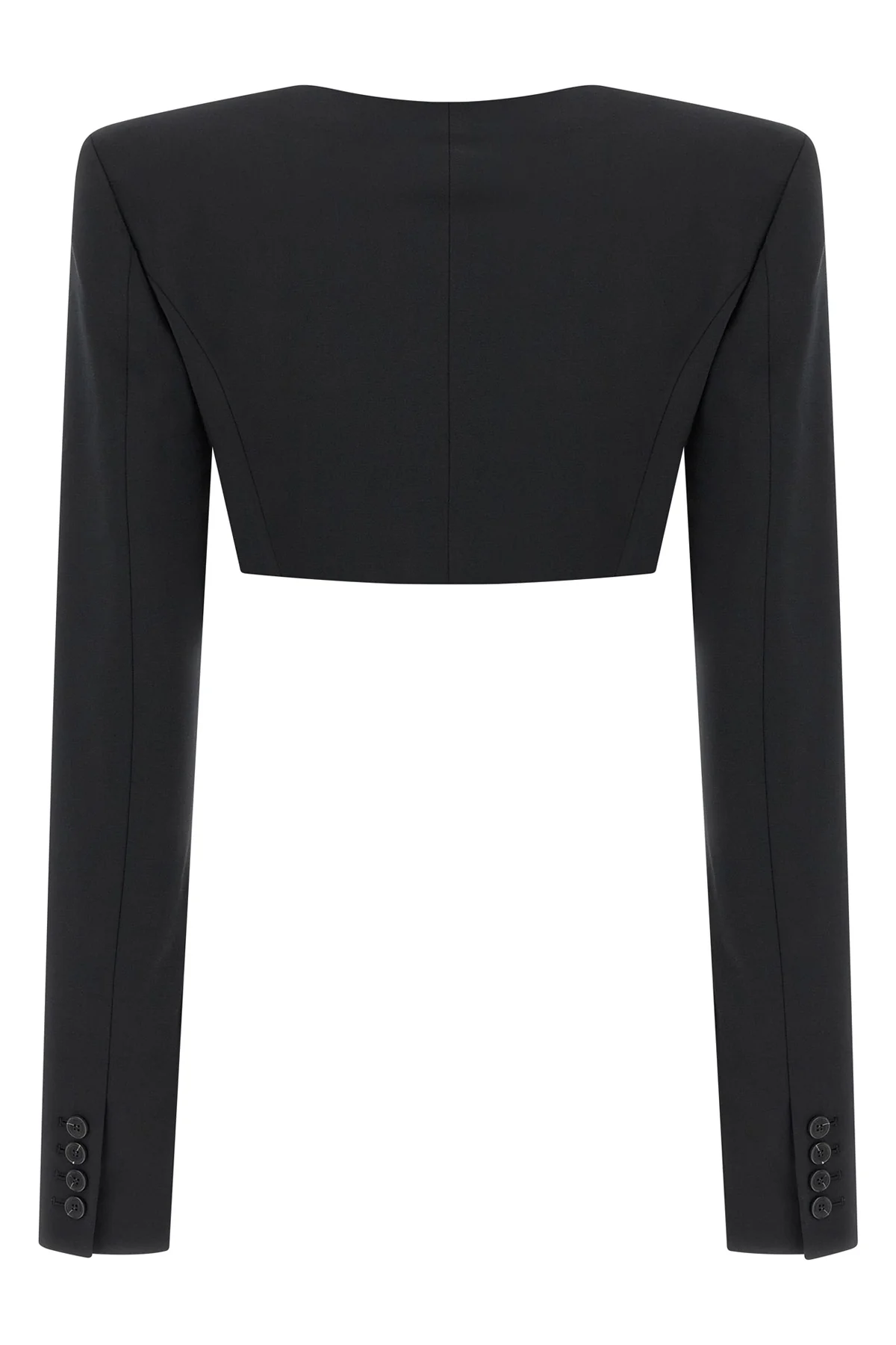 cleo bolero crop blazer in wool blend