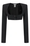 cleo bolero crop blazer in wool blend