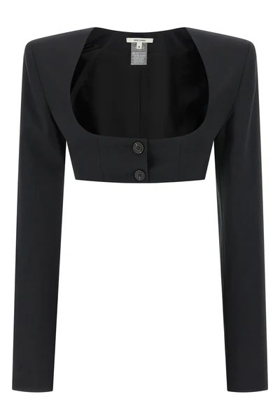 cleo bolero crop blazer in wool blend