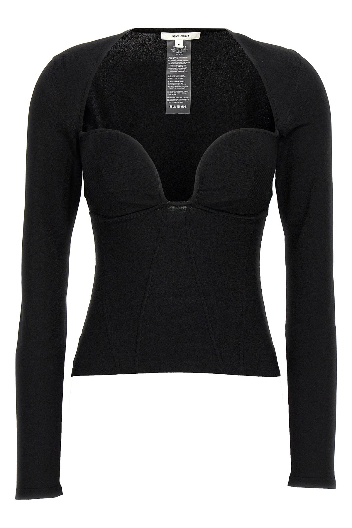 NENSI DOJAKA L bustier stretch knit top