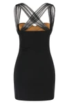 draped padded cup mini fluid viscose dress