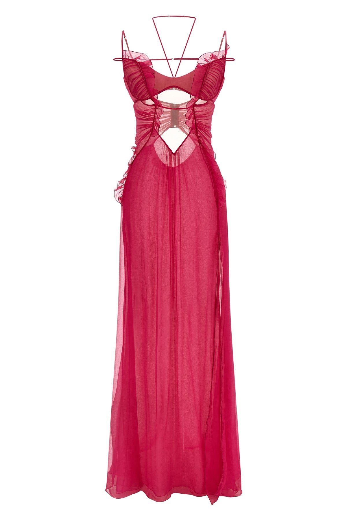 NENSI DOJAKA 42 long frilled gown