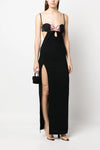 heart bra stretch viscose long dress