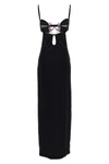 heart bra stretch viscose long dress
