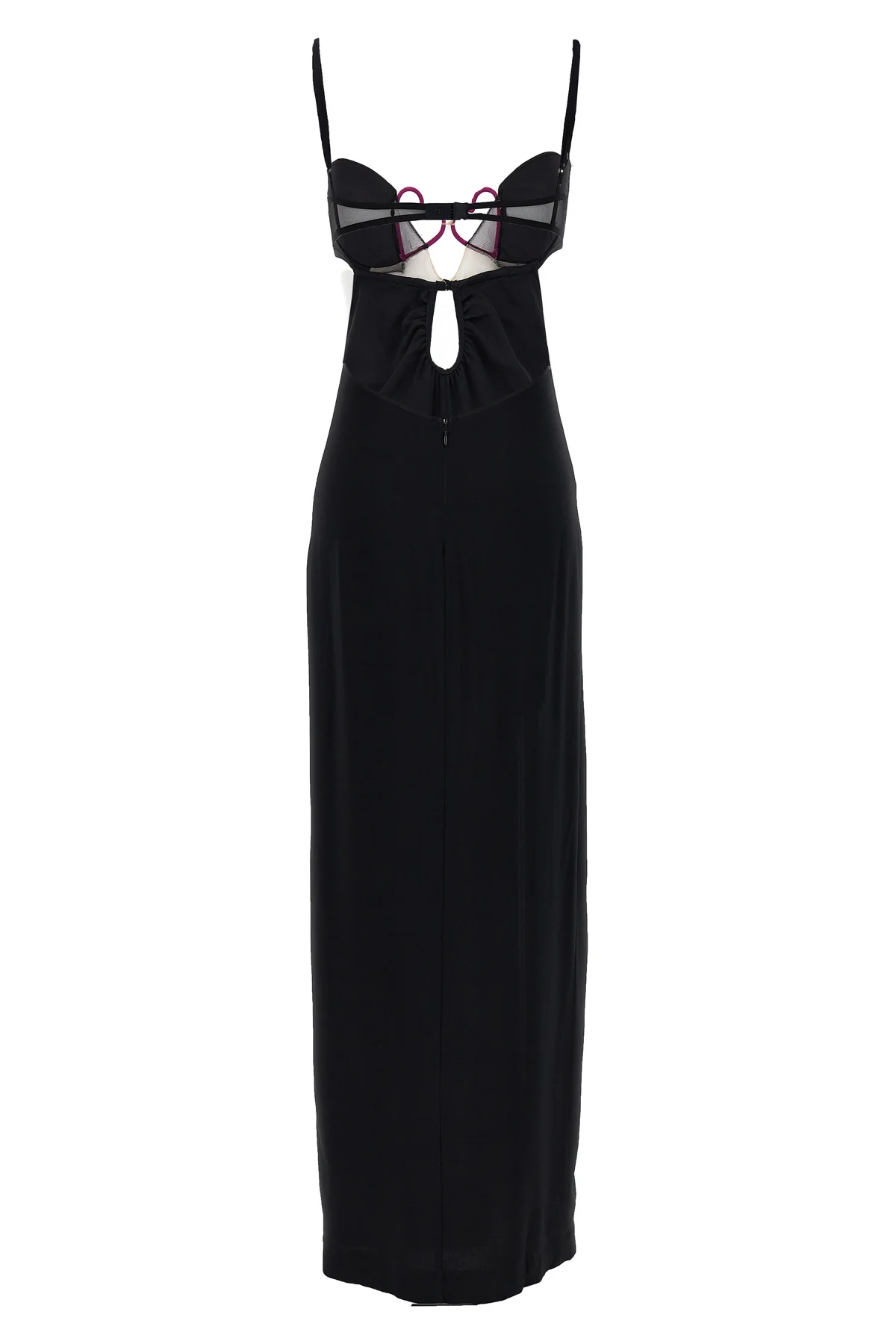 heart bra stretch viscose long dress