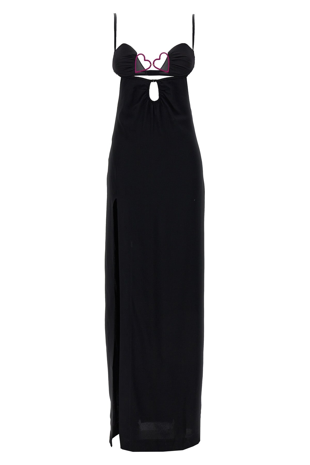 NENSI DOJAKA M heart bra stretch viscose long dress