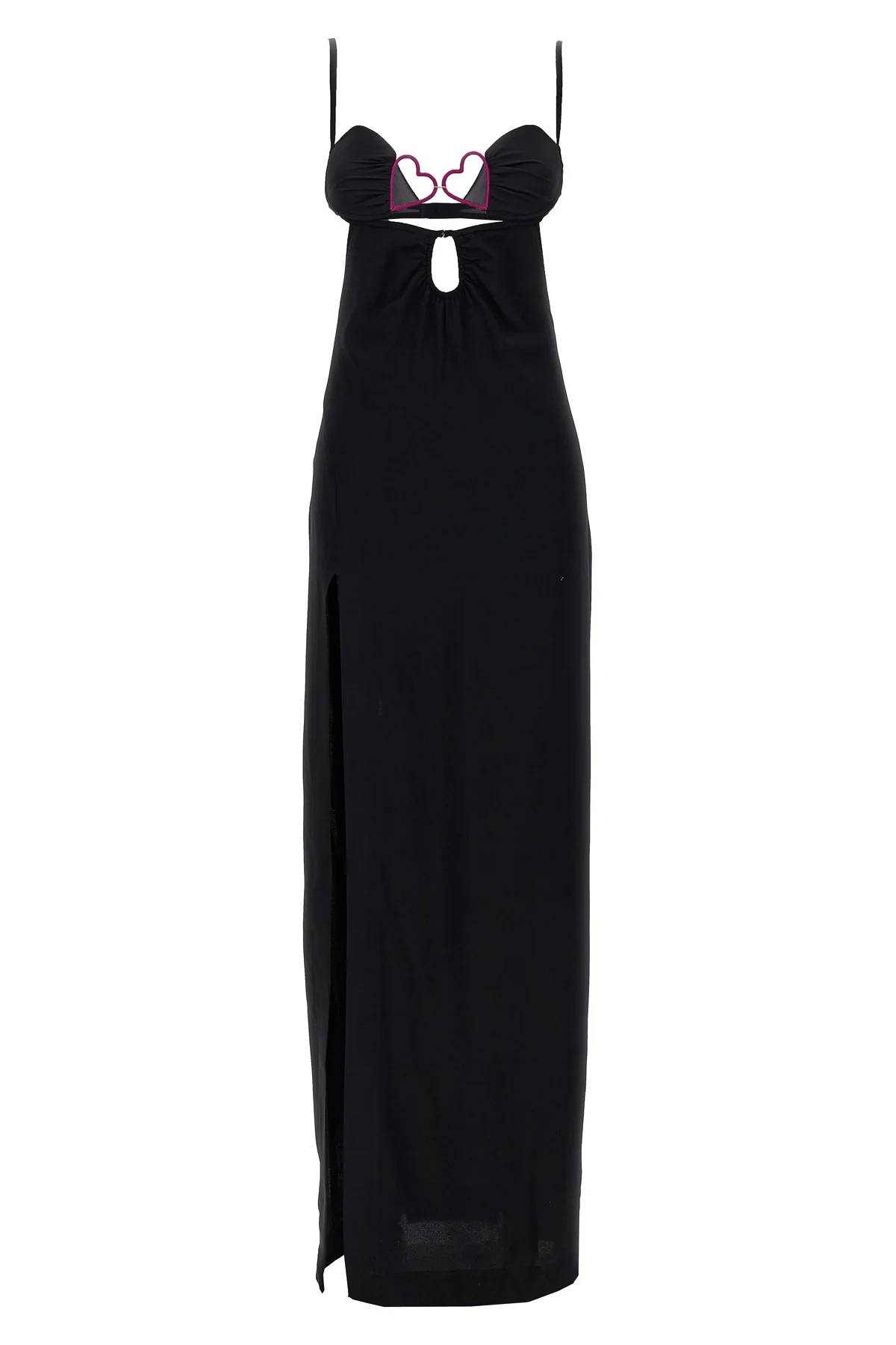 heart bra stretch viscose long dress