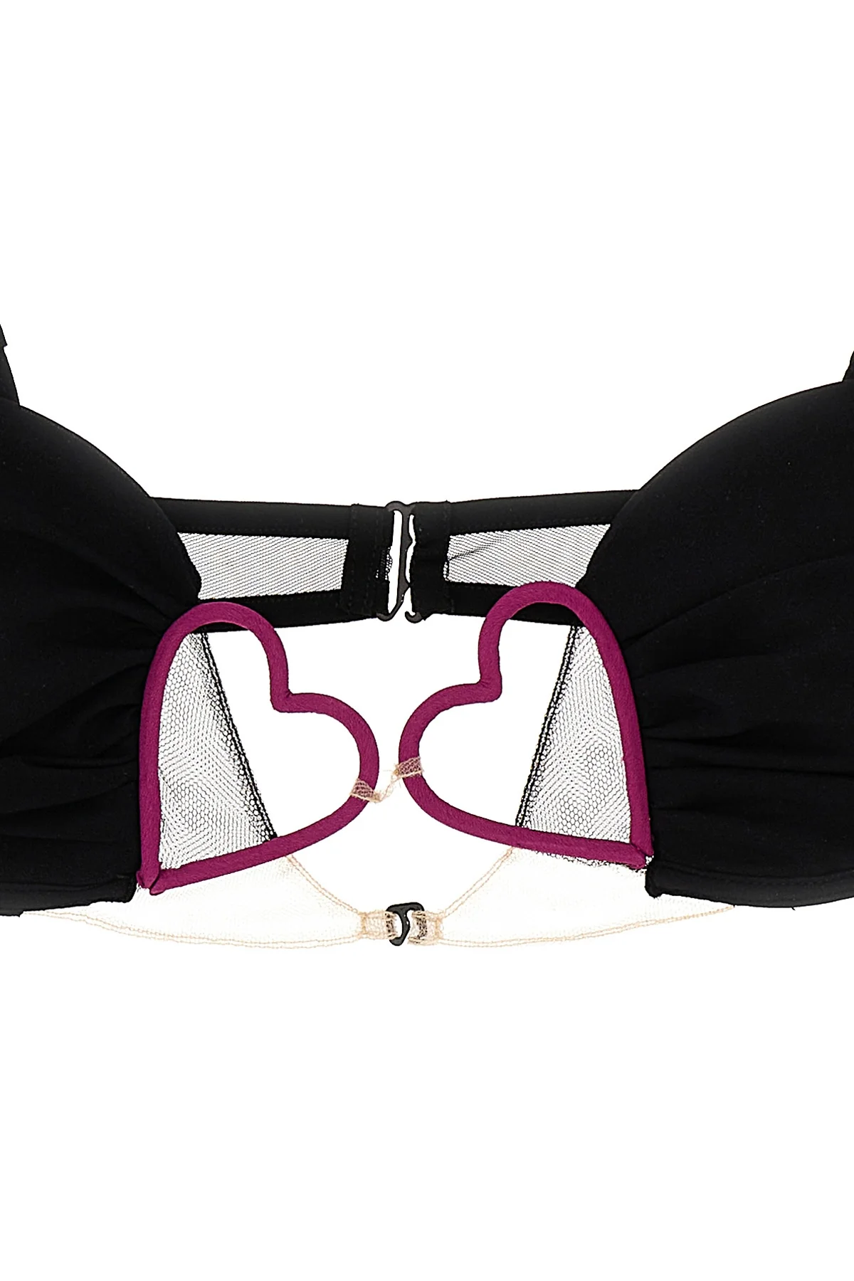 heart bra in a velbed mesh fabric