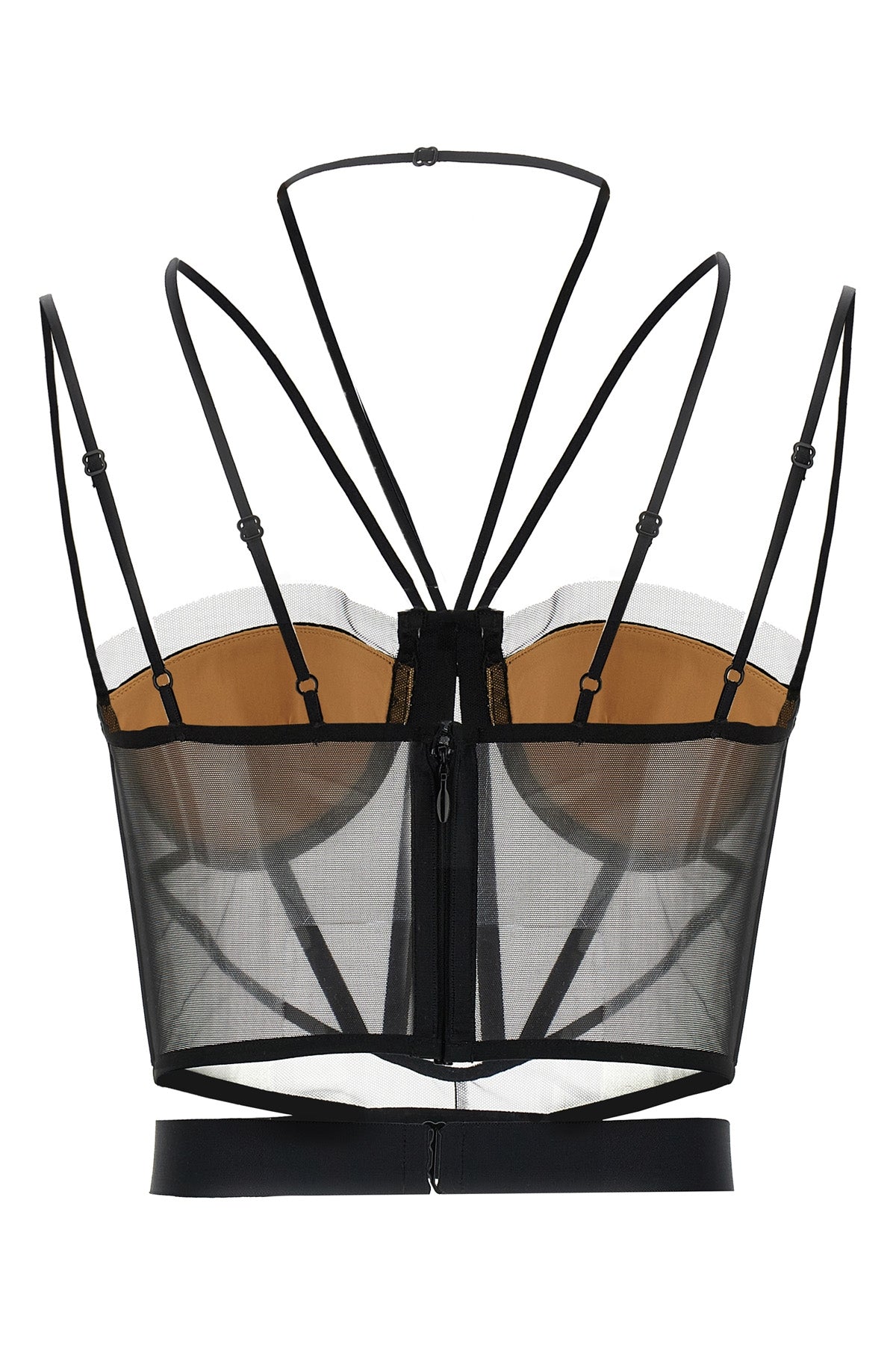 NENSI DOJAKA 38 sheer corset corset tulle top