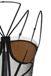 sheer corset corset tulle top