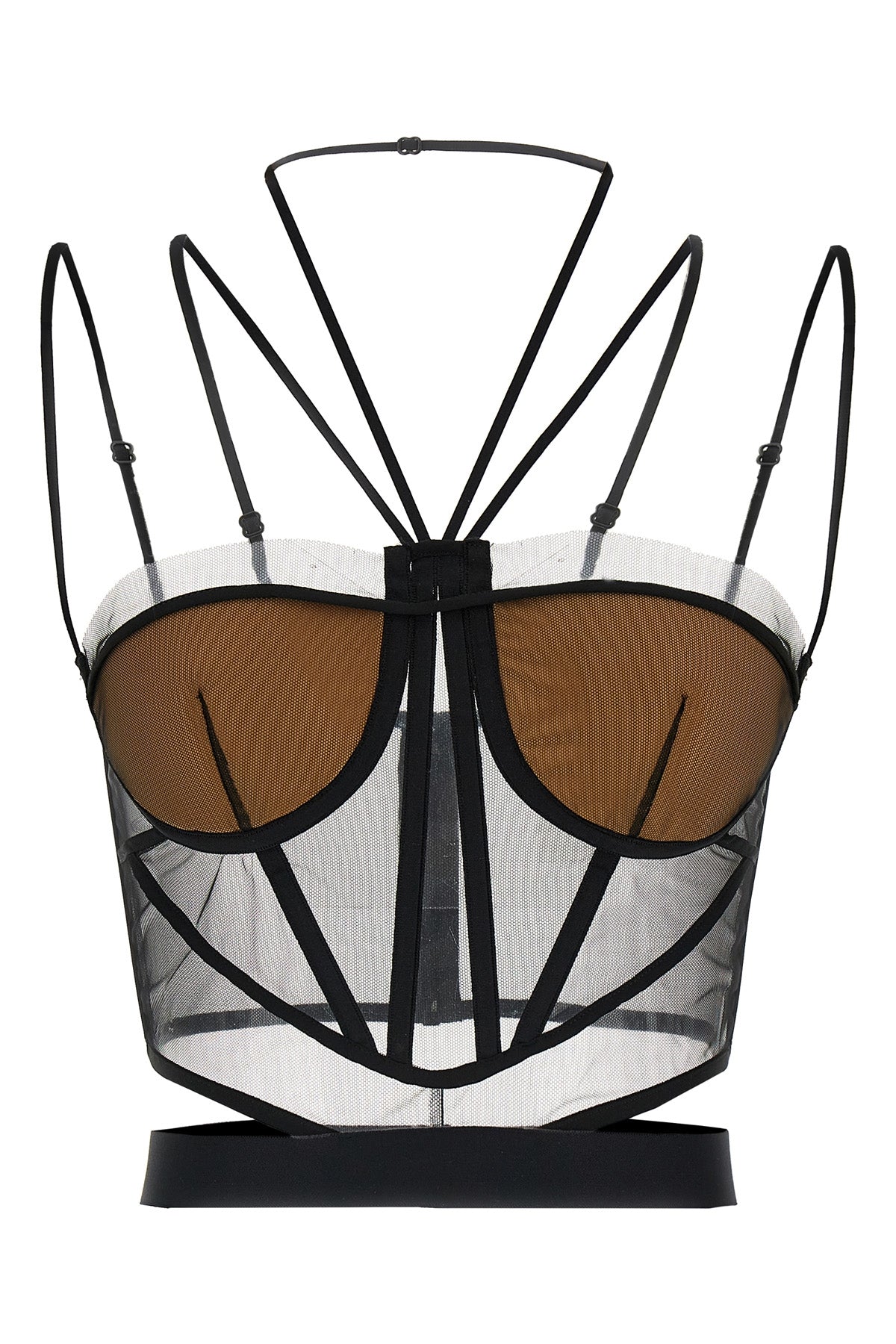NENSI DOJAKA 38 sheer corset corset tulle top