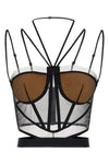 sheer corset corset tulle top