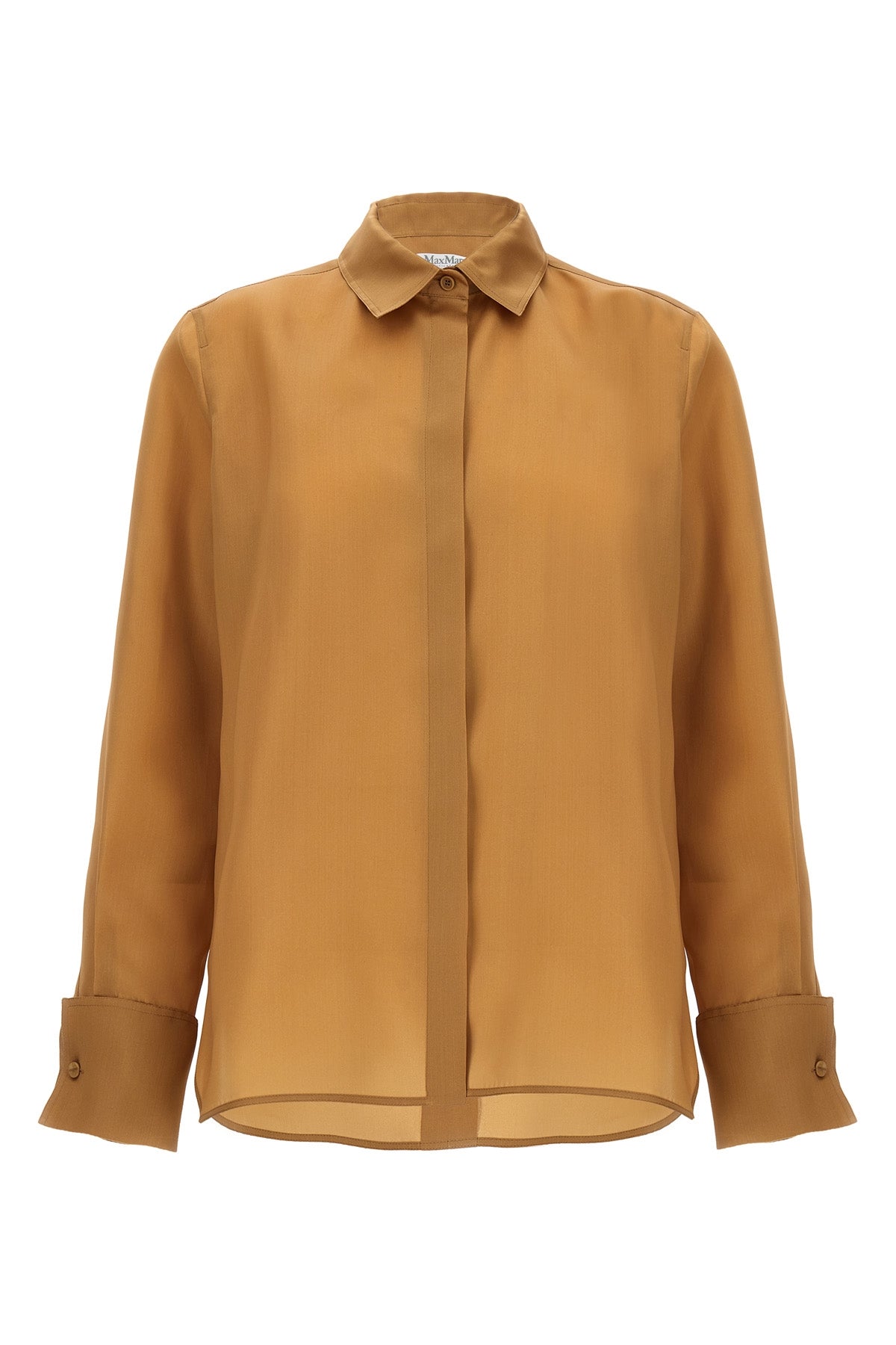 MAX MARA 44 nola satin silk triple organza shirt