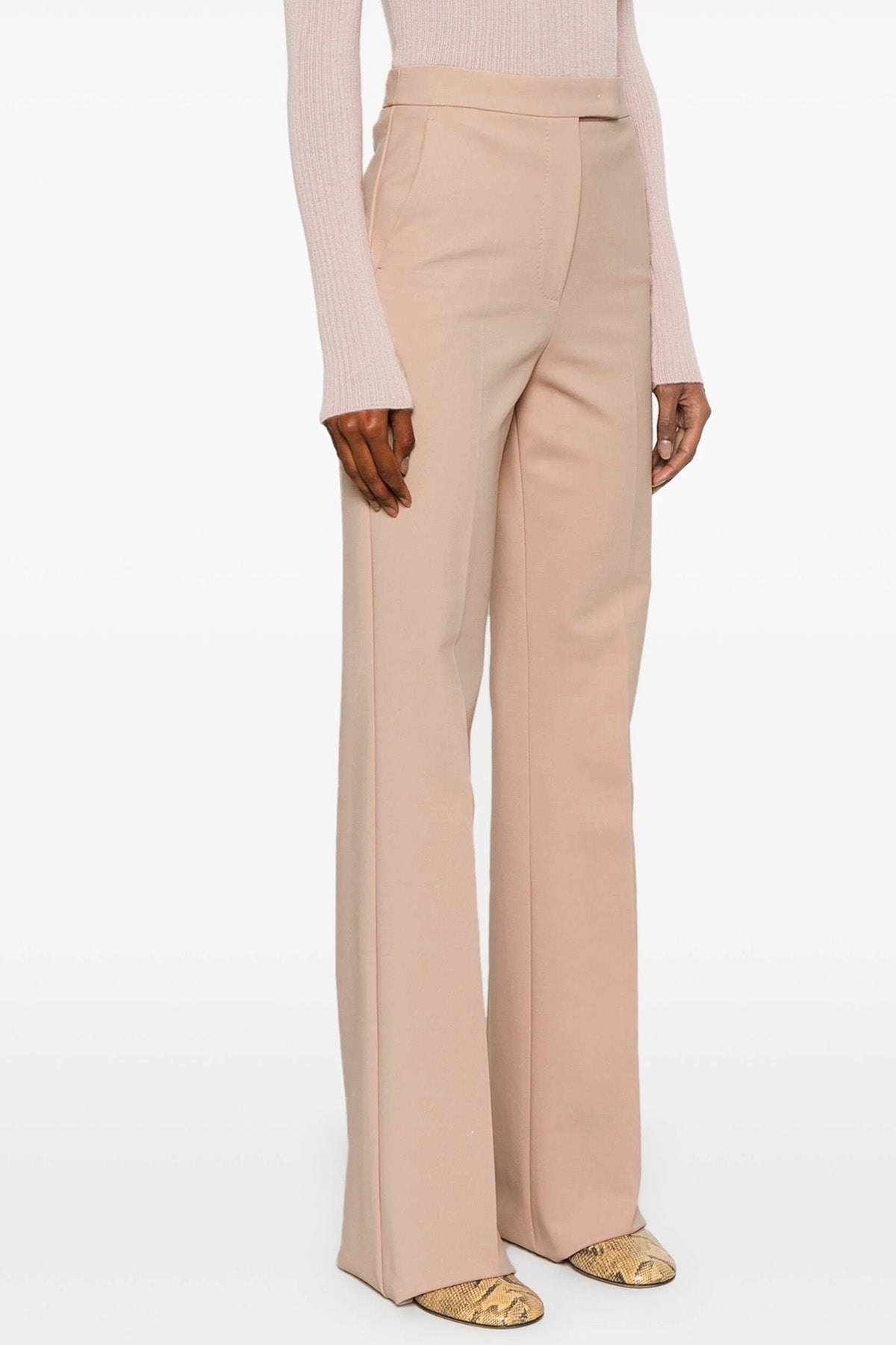 MAX MARA 42 norcia viscose compact jersey pants