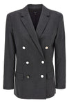 boxy double-breasted wool blazer