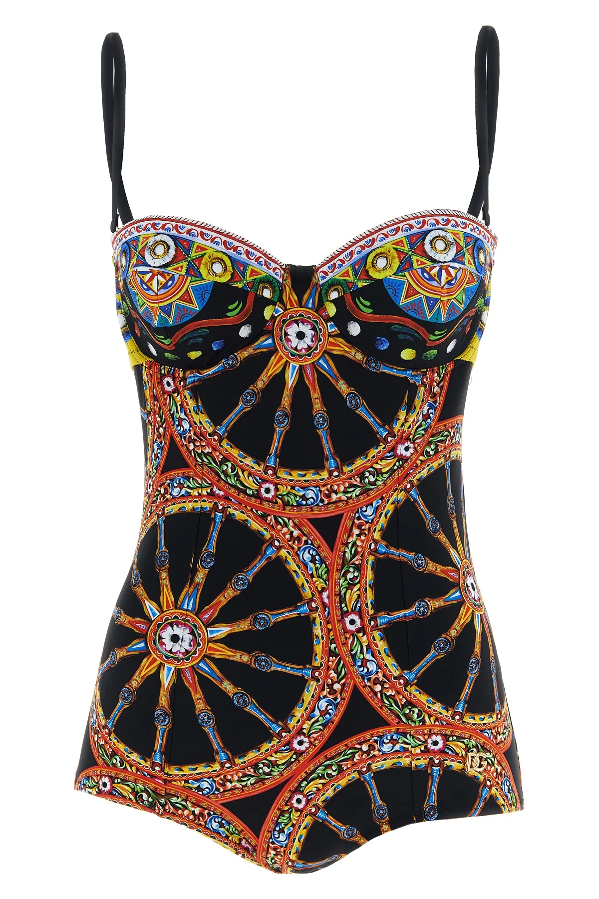 DOLCE amp; GABBANA 1 the dolceamp;gabbana one-piece swimsuit stands out for its vibrant sicilian carret