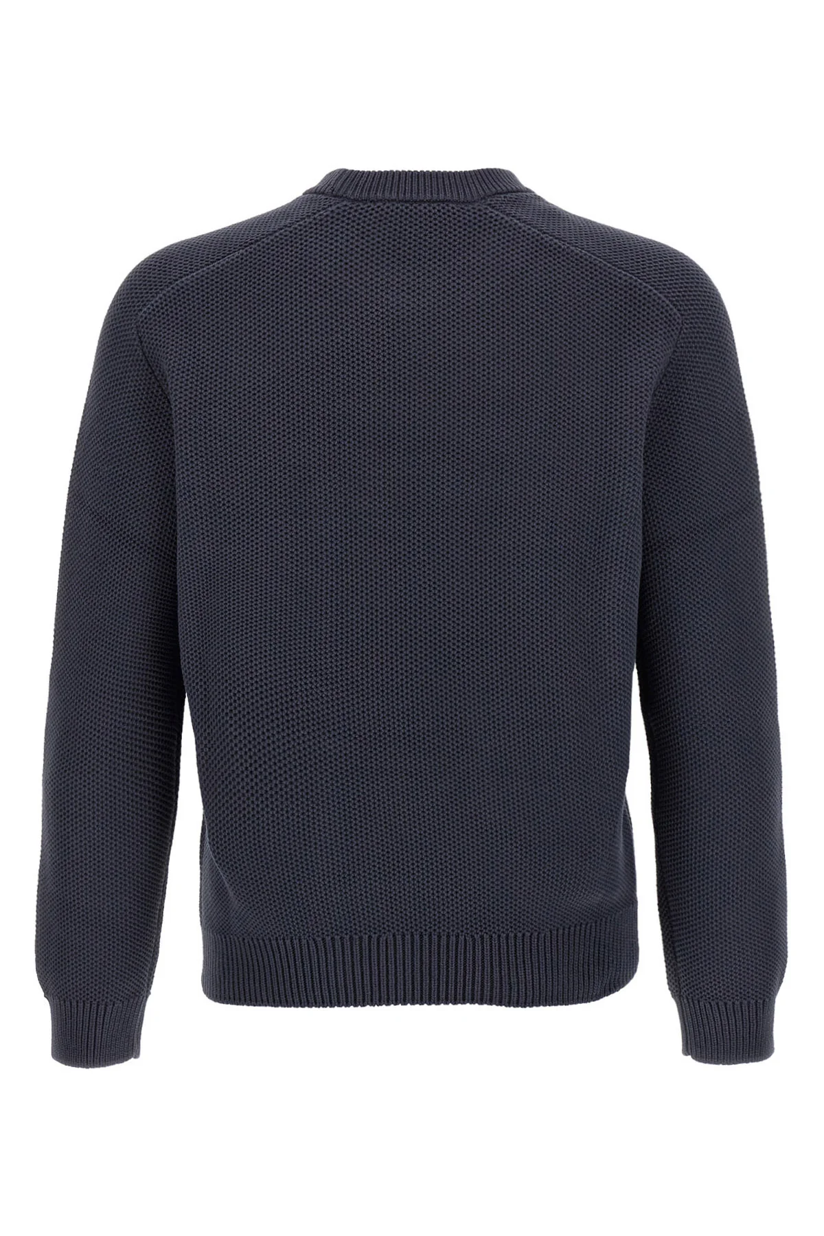 varsity textured cotton sweater
